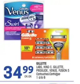 Uniprix GILLETTE LABS, KING C. GILLETTE, PROGLIDE, VENUS, FUSION 5 Cartouches/Cartridges offer