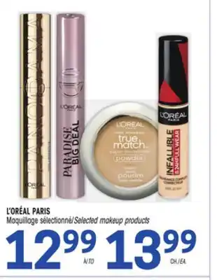 Uniprix L'ORÉAL PARIS Maquillage sélectionné/Selected makeup products offer