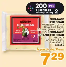 Marches Tradition FROMAGE CHEDDAR MONSIEUR GUSTAV Jalapeno (200 ou 250 g) CHEESE offer