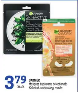 Uniprix GARNIER Masques hydratants sélectionnés/Selected moisturizing masks offer