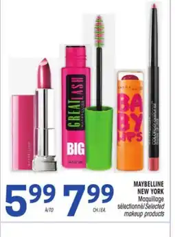 Uniprix MAYBELLINE NEW YORK Maquillage sélectionné/Selected makeup products offer