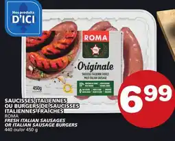 Marches Tradition ROMA FRESH ITALIAN SAUSAGES OR ITALIAN SAUSAGE BURGERS offer