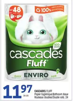 Uniprix CASCADES FLUFF Papier hygiénique Rouleaux doubles/Bathroom tissue Double rolls offer