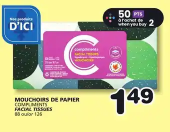 Marches Tradition COMPLIMENTS FACIAL TISSUES offer