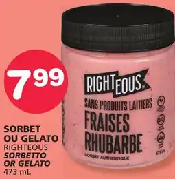 Marches Tradition RIGHTEOUS SORBETTO OR GELATO offer