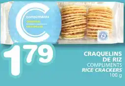 Marches Tradition COMPLIMENTS RICE CRACKERS offer