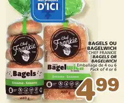 Marches Tradition CHEF FRANKIE BAGELS OR BAGELWICH offer