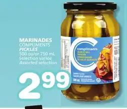 Marches Tradition COMPLIMENTS PICKLES offer