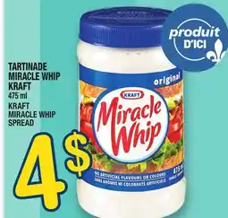 Marche Ami TARTINADE MIRACLE WHIP KRAFT | KRAFT MIRACLE WHIP SPREAD offer
