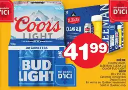 Marches Tradition COORS LIGHT, SLEEMAN CLEAR 2.0 OR BUD LIGHT BEER offer