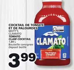 Marches Tradition MOTT'S CLAMATO TOMATO COCKTAIL offer