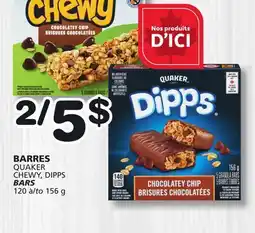 Marches Tradition QUAKER CHEWY, DIPPS BARS offer