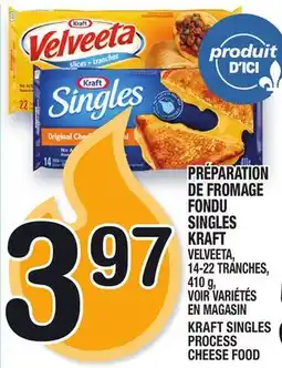 Marche Ami PRÉPARATION DE FROMAGE FONDU SINGLES KRAFT | KRAFT SINGLES PROCESS CHEESE FOOD offer