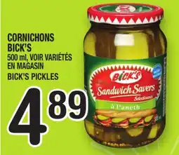 Marche Ami CORNICHONS BICK'S | BICK'S PICKLES offer