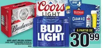Marche Ami BIÈRE LABATT, MOLSON, SLEEMAN BEER offer