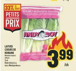 Marché Adonis ANDY BOY LAITUES COEURS DE ROMAINE | ANDY BOY ROMAINE HEART'S LETTUCE offer