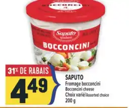 Marché Adonis SAPUTO FROMAGE BOCCONCINI | SAPUTO BOCCONCINI CHEESE offer