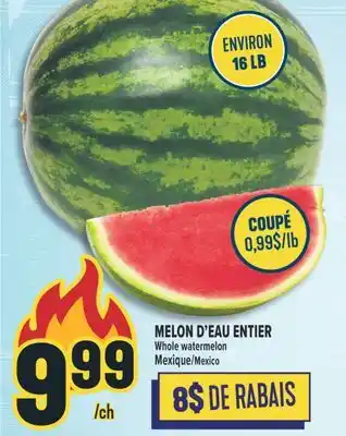 Marché Adonis MELON D'EAU ENTIER | WHOLE WATERMELON offer