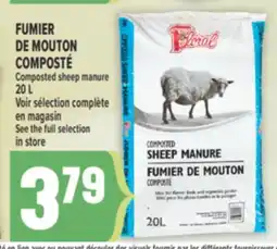 Marché Adonis FLORAL FUMIER DE MOUTON COMPOSTÉ | FLORAL COMPOSTED SHEEP MANURE offer