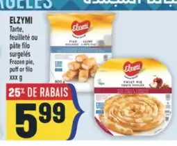 Marché Adonis ELZYMI TARTE, FEUILLETÉ OU PÂTE FILO SURGELÉS | ELZYMI FROZEN PIE, PUFF OR FILO offer
