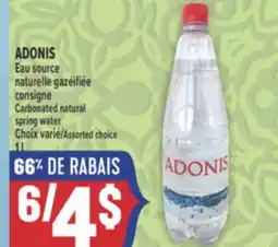 Marché Adonis ADONIS EAU SOURCE NATURELLE GAZÉIFIÉE CONSIGNE | ADONIS CARBONATED NATURAL SPRING WATER offer