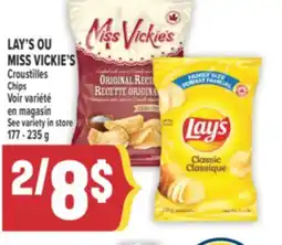 Marché Adonis LAY'S OU MISS VICKIE'S Croustilles | LAY'S OR MISS VICKIE'S Chips offer