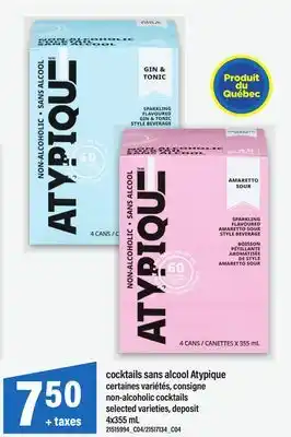 Maxi COCKTAILS SANS ALCOOL ATYPIQUE | NON-ALCOHOLIC COCKTAILS, 4x355 mL offer