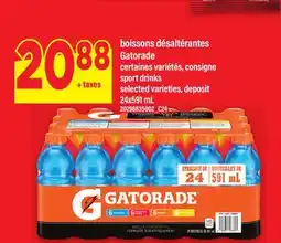 Maxi BOISSONS DÉSALTÉRANTES GATORADE, 24x591 mL offer