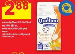 Maxi CRÈME QUÉBON 5-15 % 473 ML OU 35 % 237 ML offer