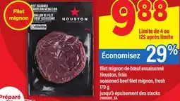 Maxi FILET MIGNON DE BŒUF ASSAISONNÉ HOUSTON FRAIS | SEASONED BEEF FILET MIGNON, FRESH, 170 G offer