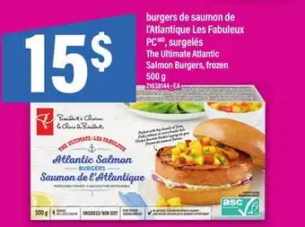 Maxi BURGERS DE SAUMON DE L'ATLANTIQUE LES FABULEUX PC | THE ULTIMATE ATLANTIC SALMON BURGERS, 500 G offer