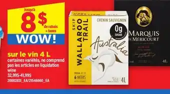 Maxi SUR LE VIN | WINE, 4 L offer