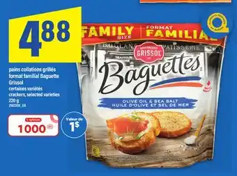 Maxi PAINS COLLATIONS GRILLÉS FORMAT FAMILIAL BAGUETTE GRISSOL | CRACKERS, 220 G offer