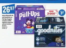 Maxi SOUS-VÊTEMENTS DE NUIT GOODNITES OU PULL UPS HUGGIES | NIGHTTIME UNDERWEAR, 28-74 UN offer