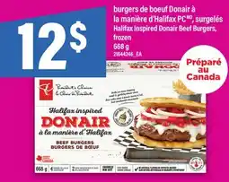 Maxi BURGERS DE BOEUF DONAIR À LA MANIÈRE D'HALIFAX PC | HALIFAX INSPIRED DONAIR BEEF BURGERS, 668 G offer