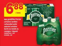 Maxi EAU GAZÉIFIÉE PERRIER | CARBONATED WATER, 8x330 mL/6x500 mL offer