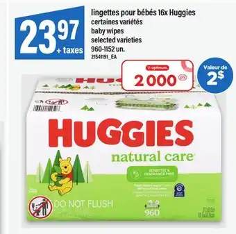 Maxi LINGETTES POUR BÉBÉS 16X HUGGIES | BABY WIPES, 960-1152 un offer