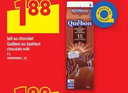 Maxi LAIT AU CHOCOLAT QUÉBON OU SEALTEST | CHOCOLATE MILK, 1 L offer