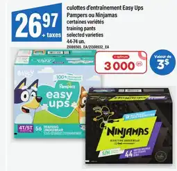 Maxi CULOTTES D'ENTRAÎNEMENT EASY UPS PAMPERS OU NINJAMAS | TRAINING PANTS, 44-74 UN offer