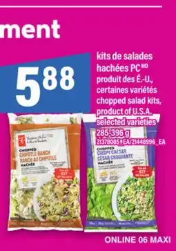 Maxi KITS DE SALADES HACHÉES PC | CHOPPED SALAD KITS, 285-396 g offer