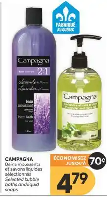 Brunet CAMPAGNA Bains moussants et savons liquides sélectionnés offer