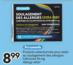 Brunet Personnelle Produits sélectionnés pour aider au soulagement des allergies Cétirizine 10 mg offer