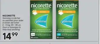 Brunet NICORETTE Gommes à mâcher ou pastilles pour aider à cesser de fumer 2 - 4 mg offer