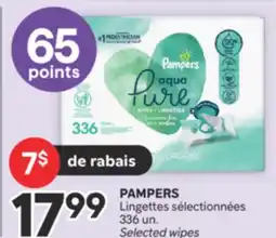 Brunet PAMPERS Lingettes sélectionnées 336 un. Selected wipes offer