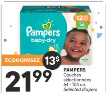 Brunet PAMPERS Couches sélectionnées offer