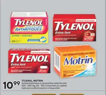 Brunet TYLENOL, MOTRIN Acétaminophène ibuprofène sélectionnés ou 200-650 mg offer