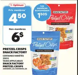 Provigo PRETZEL CRISPS SNACK FACTORY, 200 G offer