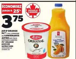 Provigo JUS D'ORANGE PC, 1,54 L OU CONTENANTS ASTRO, 625-750 G offer