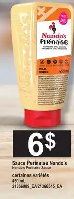 Provigo SAUCE PERINAISE NANDO'S, 450 ML offer