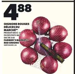 Provigo OIGNONS ROUGES DÉLICES DU MARCHÉ, SAC DE 3 LB offer